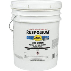 Rust-Oleum - 5 Gal White Flat Finish Industrial Enamel Paint - 210 to 260 Sq Ft per Gal, Interior/Exterior - A1 Tooling