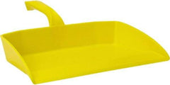 Vikan - 12-1/2" Wide Handheld Dustpan - Plastic Body, 4-1/2" Handle, Yellow - A1 Tooling