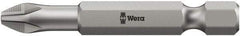 Wera - #1, Hex Drive Phillips Power Screwdriver Bit - 1/4" Drive, 2" OAL - A1 Tooling