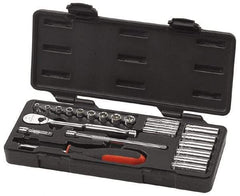 GearWrench - 22 Piece 1/4" Drive Deep Well Socket Set - 6, 12 Points, 6mm to 12mm Range, Metric Measurement Standard - A1 Tooling