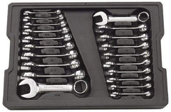 GearWrench - 20 Piece, 3/8" to 15/16" (10mm to 19mm), 12 Point Combination Wrench Set - Inch/Metric Measurement Standard, Full Polish Finish, Comes in Plastic Tray - A1 Tooling