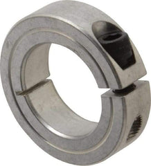 Climax Metal Products - 1-1/8" Bore, Aluminum, One Piece Clamping Shaft Collar - 1-7/8" Outside Diam, 1/2" Wide - A1 Tooling