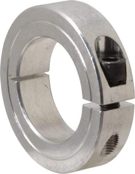 Climax Metal Products - 1-3/8" Bore, Aluminum, One Piece Clamping Shaft Collar - 2-1/4" Outside Diam, 9/16" Wide - A1 Tooling