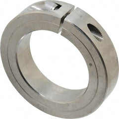 Climax Metal Products - 1-1/2" Bore, Stainless Steel, One Piece One Piece Split Shaft Collar - 2-3/8" Outside Diam, 9/16" Wide - A1 Tooling