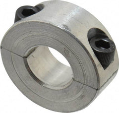 Climax Metal Products - 7/16" Bore, Aluminum, Two Piece Two Piece Split Shaft Collar - 15/16" Outside Diam, 3/8" Wide - A1 Tooling