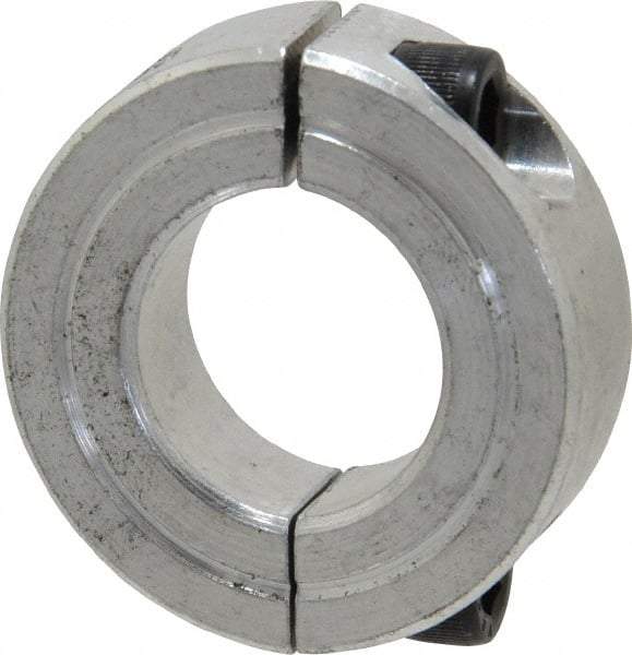 Climax Metal Products - 7/8" Bore, Aluminum, Two Piece Two Piece Split Shaft Collar - 1-5/8" Outside Diam, 1/2" Wide - A1 Tooling