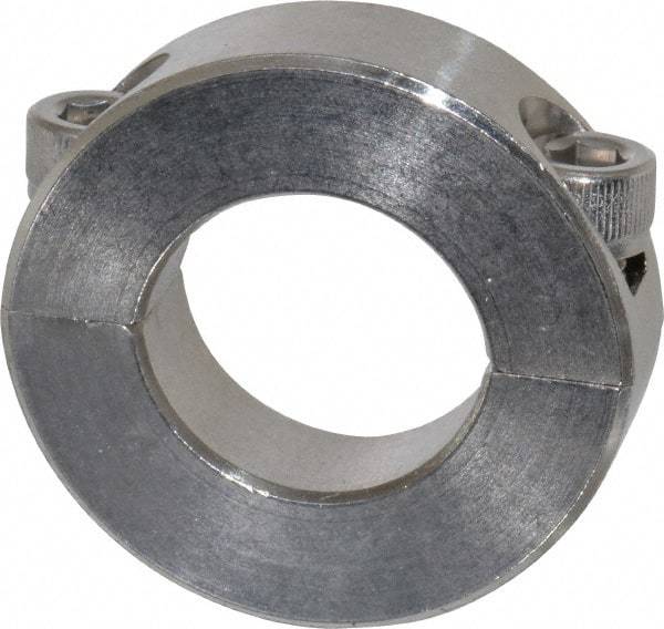 Climax Metal Products - 15/16" Bore, Stainless Steel, Two Piece Two Piece Split Shaft Collar - 1-3/4" Outside Diam, 1/2" Wide - A1 Tooling