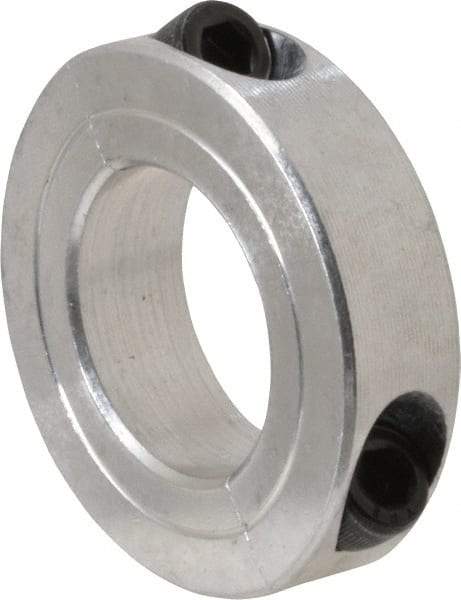 Climax Metal Products - 1-1/16" Bore, Aluminum, Two Piece Two Piece Split Shaft Collar - 1-7/8" Outside Diam, 1/2" Wide - A1 Tooling