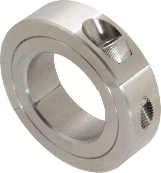 Climax Metal Products - 1-5/16" Bore, Stainless Steel, Two Piece Two Piece Split Shaft Collar - 2-1/4" Outside Diam, 9/16" Wide - A1 Tooling