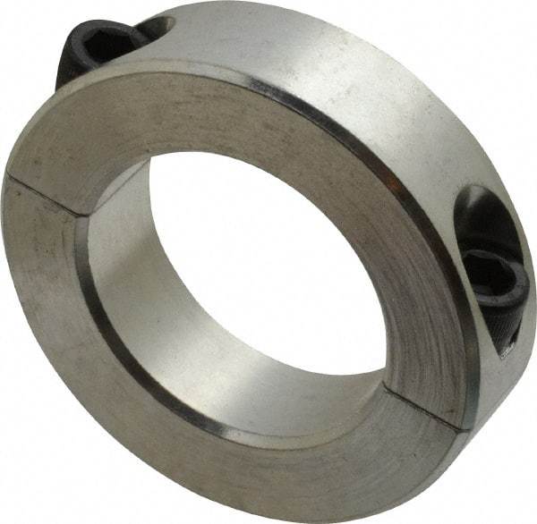 Climax Metal Products - 1-5/8" Bore, Aluminum, Two Piece Two Piece Split Shaft Collar - 2-5/8" Outside Diam, 11/16" Wide - A1 Tooling