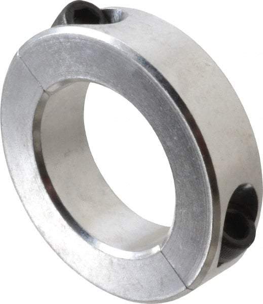 Climax Metal Products - 1-11/16" Bore, Aluminum, Two Piece Two Piece Split Shaft Collar - 2-3/4" Outside Diam, 11/16" Wide - A1 Tooling