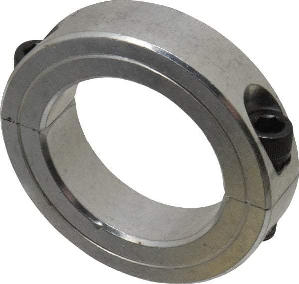 Climax Metal Products - 1-7/8" Bore, Aluminum, Two Piece Two Piece Split Shaft Collar - 2-7/8" Outside Diam, 11/16" Wide - A1 Tooling