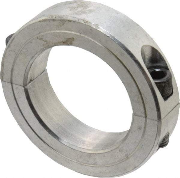 Climax Metal Products - 1-15/16" Bore, Aluminum, Two Piece Two Piece Split Shaft Collar - 3" Outside Diam, 11/16" Wide - A1 Tooling