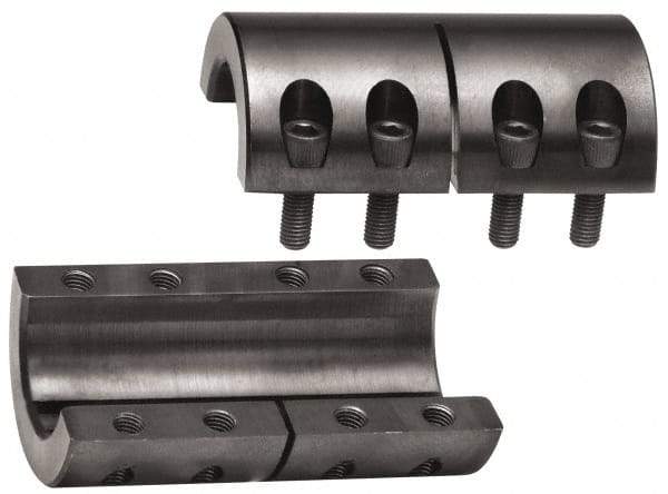 Climax Metal Products - 1" Inside x 1-3/4" Outside Diam, Two Piece Rigid Coupling without Keyway - 3" Long - A1 Tooling