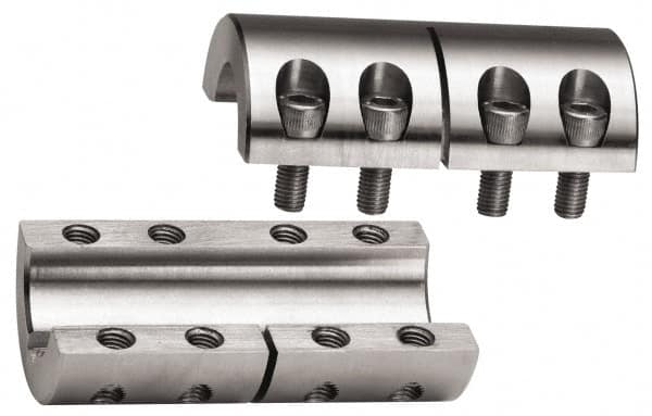 Climax Metal Products - 5/8" Inside x 1-5/16" Outside Diam, Two Piece Rigid Coupling without Keyway - 2" Long - A1 Tooling