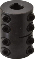 Climax Metal Products - 3/4" Inside x 1-1/2" Outside Diam, Two Piece Rigid Coupling with Keyway - 2-1/4" Long x 3/16" Keyway Width x 3/32" Keyway Depth - A1 Tooling