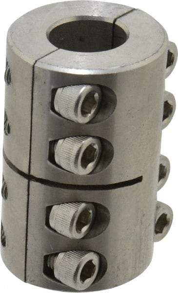 Climax Metal Products - 3/4" Inside x 1-1/2" Outside Diam, Two Piece Rigid Coupling without Keyway - 2-1/4" Long - A1 Tooling