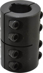 Climax Metal Products - 7/8" Inside x 1-5/8" Outside Diam, Two Piece Rigid Coupling with Keyway - 2-1/2" Long x 3/16" Keyway Width x 3/32" Keyway Depth - A1 Tooling