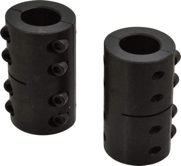 Climax Metal Products - 1" Inside x 1-3/4" Outside Diam, Two Piece Rigid Coupling without Keyway - 3" Long - A1 Tooling