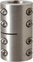 Climax Metal Products - 1" Inside x 1-3/4" Outside Diam, Two Piece Rigid Coupling with Keyway - 3" Long x 1/4" Keyway Width x 1/8" Keyway Depth - A1 Tooling