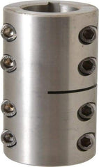 Climax Metal Products - 1-1/4" Inside x 2-1/16" Outside Diam, Two Piece Rigid Coupling with Keyway - 3-1/4" Long x 1/4" Keyway Width x 1/8" Keyway Depth - A1 Tooling