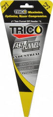 Trico - 32 oz Capacity Heavy-Grade Paper Funnel - 3/4" Tip OD, Yellow, Black, Red & White - A1 Tooling