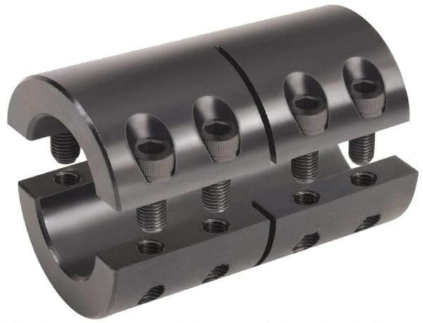 Climax Metal Products - 50mm Inside x 85mm Outside Diam, Metric Two-Piece Clamping Rigid Coupling - 124mm Long - A1 Tooling