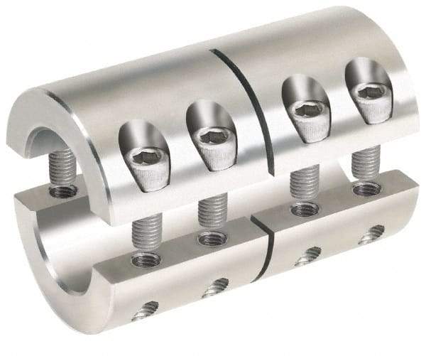 Climax Metal Products - 40mm Inside x 77mm Outside Diam, Metric Two-Piece Clamping Rigid Coupling - 108mm Long - A1 Tooling