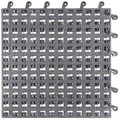 Wearwell - 18" Long x 18" Wide x 7/8" Thick, Anti-Fatigue Modular Matting Open Grid - Male & Female, 4 Interlocking Sides, Black, For Dry & Wet Areas, Series 561 - A1 Tooling