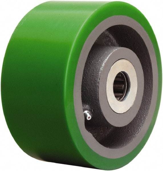 Hamilton - 6 Inch Diameter x 3 Inch Wide, Polyurethane on Cast Iron Caster Wheel - 2,200 Lb. Capacity, 3-1/4 Inch Hub Length, 1-1/4 Inch Axle Diameter, Straight Roller Bearing - A1 Tooling