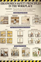 NMC - 24" Wide x 36" High Laminated Paper Ergonomics Information Poster - English - A1 Tooling