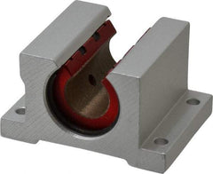 Pacific Bearing - 1/2" ID, 2" OAW x 1.688" OAL x 1-5/8" OAH Open Pillow Block - 975 Lb Static Cap, 1.688" Btw Mnt Hole Ctrs, 0.687" Base-to-Ctr Ht, Aluminum - A1 Tooling