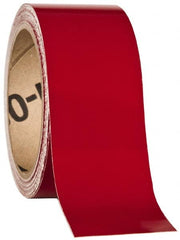 NMC - Red Solid Color Vinyl Tape - 2" Wide x 30' Long x 0.002" Thick, General Traffic - A1 Tooling