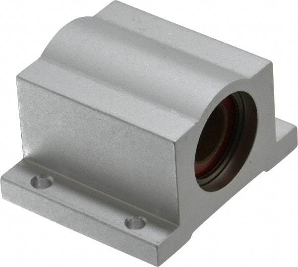 Pacific Bearing - 1/2" ID, 2" OAW x 1.688" OAL x 1-5/8" OAH Pillow Block - 975 Lb Static Cap, 1.688" Btw Mnt Hole Ctrs, 0.687" Base-to-Ctr Ht, Aluminum - A1 Tooling