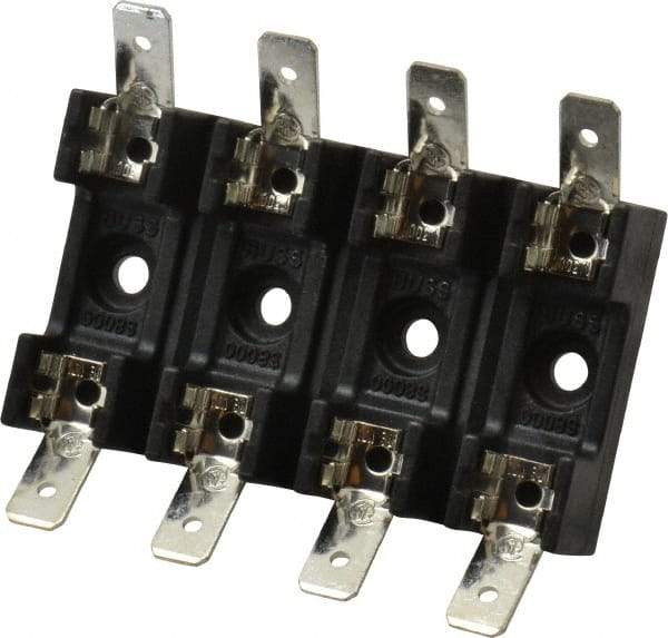 Cooper Bussmann - 4 Pole, 300 VAC/VDC, 30 Amp, Bolt-in Fuse Block - 1/4 Inch Diameter x 1-1/4 Inch Fuse Length, 2 Inch Long x 2-3/8 Inch Wide x 14.3mm High Block, 266°F - A1 Tooling