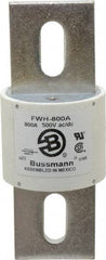 Cooper Bussmann - 500 VAC/VDC, 800 Amp, Fast-Acting Semiconductor/High Speed Fuse - Bolt-on Mount, 6-15/32" OAL, 200 (RMS Symmetrical), 50 at DC kA Rating, 2-1/2" Diam - A1 Tooling