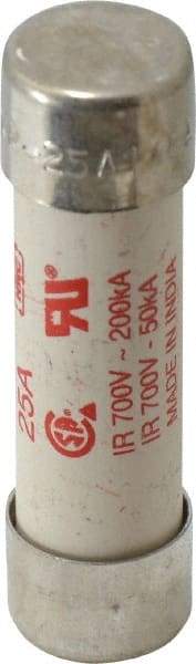 Cooper Bussmann - 690 VAC (IEC), 700 VAC (UL), 800 VDC, 25 Amp, Fast-Acting Semiconductor/High Speed Fuse - 50.8mm OAL, 200 (RMS), 50 at DC kA Rating, 9/16" Diam - A1 Tooling