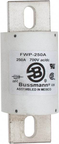 Cooper Bussmann - 700 VAC/VDC, 250 Amp, Fast-Acting Semiconductor/High Speed Fuse - Stud Mount Mount, 5-3/32" OAL, 200 (RMS), 50 at DC kA Rating, 2" Diam - A1 Tooling