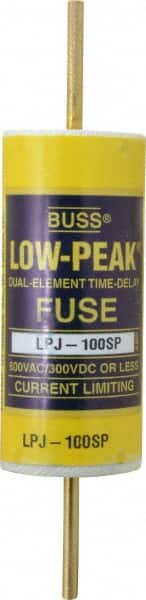 Cooper Bussmann - 300 VDC, 600 VAC, 100 Amp, Time Delay General Purpose Fuse - Bolt-on Mount, 4-5/8" OAL, 100 at DC, 300 at AC (RMS) kA Rating, 1-1/8" Diam - A1 Tooling