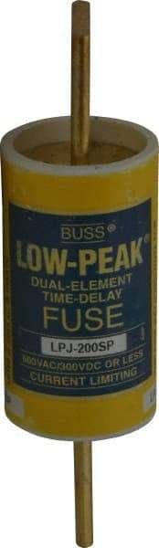 Cooper Bussmann - 300 VDC, 600 VAC, 200 Amp, Time Delay General Purpose Fuse - Bolt-on Mount, 5-3/4" OAL, 100 at DC, 300 at AC (RMS) kA Rating, 1-5/8" Diam - A1 Tooling