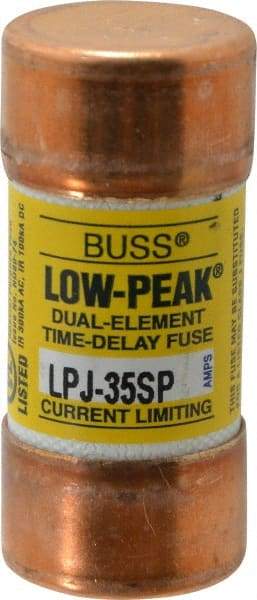 Cooper Bussmann - 300 VDC, 600 VAC, 35 Amp, Time Delay General Purpose Fuse - Fuse Holder Mount, 2-3/8" OAL, 100 at DC, 300 at AC (RMS) kA Rating, 1-1/16" Diam - A1 Tooling