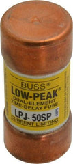 Cooper Bussmann - 300 VDC, 600 VAC, 50 Amp, Time Delay General Purpose Fuse - Fuse Holder Mount, 2-3/8" OAL, 100 at DC, 300 at AC (RMS) kA Rating, 1-1/16" Diam - A1 Tooling