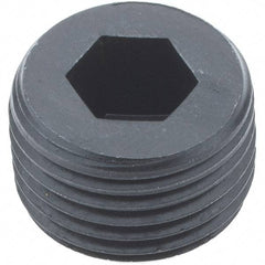 Holo-Krome - 1/2-14, 9/16" OAL, Alloy Steel Socket Pressure Plug - 3/4" Taper per Foot, 3/8" Hex Key - A1 Tooling