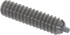 Gibraltar - 6-32, 17/32" Thread Length, 1/16" Plunger Projection, Steel Threaded Spring Plunger - 0.045" Max Plunger Diam, 17/32" Plunger Length, 1.5 Lb Init End Force, 4.5 Lb Final End Force - A1 Tooling