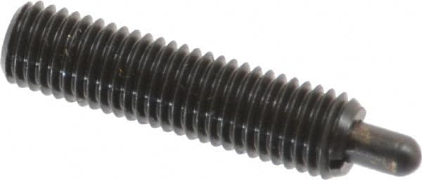 Gibraltar - 1/4-28, 1" Thread Length, 3/16" Plunger Projection, Steel Threaded Spring Plunger - 0.118" Max Plunger Diam, 1" Plunger Length, 3 Lb Init End Force, 13 Lb Final End Force - A1 Tooling