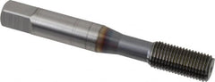 OSG - 3/8-24 UNF H4 Thread Limit Bottoming Thread Forming Tap - Powdered Metal High Speed Steel, TiCN Finish, 2-15/16" OAL, 1-1/4" Thread Length, Right Hand Thread, Series EXOTAP NRT - Exact Industrial Supply