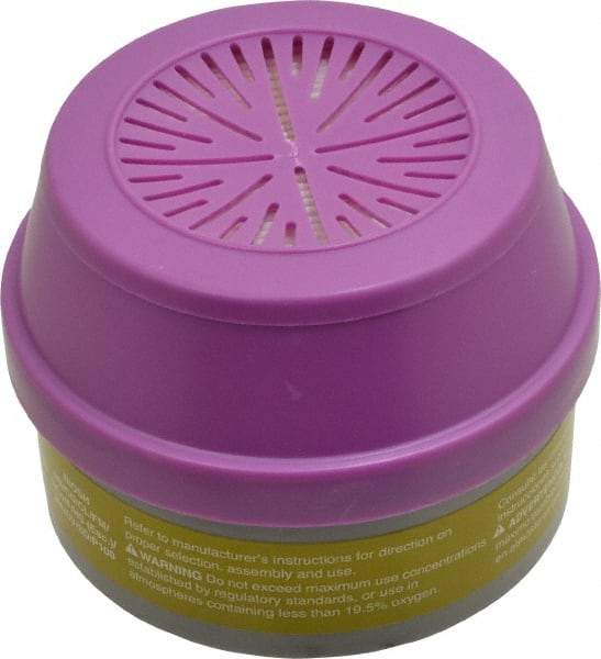 North - Olive and Purple P100 Cartridge and Filter Combination - Series 5500, 7700, 5400, 7600, Protects Against Acid Gas, Organic Vapor - A1 Tooling