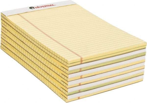 UNIVERSAL - 50 Sheet, 5 x 8", Perforated Style Ruled Pads - Canary - A1 Tooling