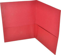 UNIVERSAL - 11" Long x 8-1/2" Wide Leatherette Two-Pocket Portfolios - Red - A1 Tooling