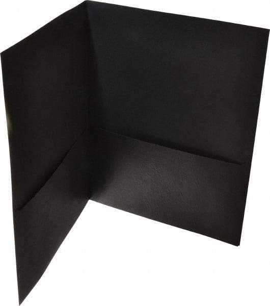 UNIVERSAL - 11" Long x 8-1/2" Wide Leatherette Two-Pocket Portfolios - Black - A1 Tooling